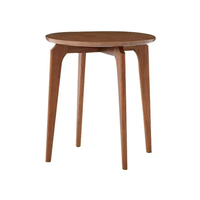 Meubles de salon au design minimaliste moderne, table d'appoint ronde Qisi en bois de frêne massif, table basse pour salon d'appartement