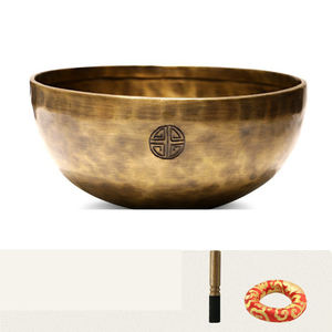 Népal vente en gros de pleine lune bols chantants tibétains faits à la main chakra guérison, méditation, yoga bol sonore grand bol chantant en laiton - Product Image 2
