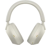 Casque sans fil supra-auriculaire Sony WH1000XM5 avec annulation active du bruit, audio haute résolution, autonomie de 30 heures, idéal pour les voyages d'affaires