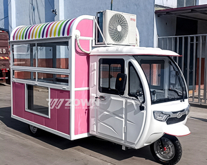 Carrito de Venta de Comida Móvil Eléctrico Blanco de Tres Ruedas / Carritos de Venta de Comida / Remolque de Comida Rosa en Venta - Product Image 5