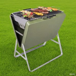 Mallette <span class=keywords><strong>de</strong></span> haute qualité Grill <span class=keywords><strong>Barbecue</strong></span> Charcoal <span class=keywords><strong>Valise</strong></span> Grill <span class=keywords><strong>Barbecue</strong></span> pliant en acier inoxydable - Product Image 6