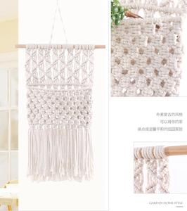 Decoración de pared Bohemia hecha a mano, bricolaje, hilo de algodón personalizado, macramé, <span class=keywords><strong>tapiz</strong></span> tejido para colgar en la pared para el hogar y la Oficina - Product Image 5