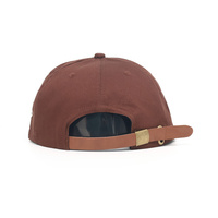 Écusson tissé personnalisé pour casquette de baseball à visière plate 5 panneaux avec boucle en cuir et logo brodé