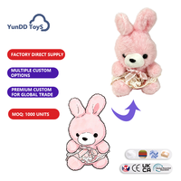 En gros, Peluche lapin mignonne à habiller, douce, avec nœud décoratif, cadeau pour enfants