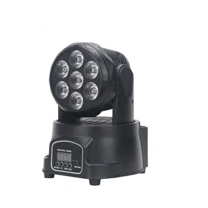 Factory supplier 7-eyes LED moving light mini full color stage light