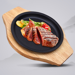 <span class=keywords><strong>Pentole</strong></span> commerciali in ghisa in ghisa piastra frizzante Base in legno casa barbecue <span class=keywords><strong>servizio</strong></span> cucina - Product Image 3