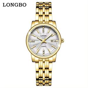 <span class=keywords><strong>Longbo</strong></span> 83541นาฬิกาควอทซ์สำหรับผู้ชายและผู้หญิง, นาฬิกาควอทซ์คู่รักสแตนเลส3BAR กันน้ำนาฬิกาประดับเพชรนาฬิกามีปฏิทินวันที่ - Product Image 6