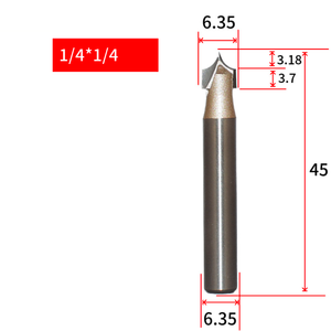 Tideway-broca de grabado para carpintería, enrutador de punta de vástago <span class=keywords><strong>1</strong></span>/2 <span class=keywords><strong>1</strong></span>/4, Grado Profesional - Product Image 6