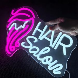 Barre lumineuse néon LED à intensité variable pour salon de coiffure, alimentée par USB, éclairage d'ambiance pour vitrine de barbier, lumière indicatrice de rue, personnalisable 5V - Product Image 4