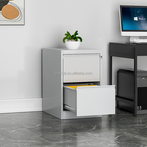 Meuble de rangement en acier au design moderne, armoire à dossiers à 2 tiroirs, casier métallique pour bureau, maison, école, hôpital, durable et organisateur - Product Image 1