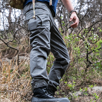Pantalon tactique léger imperméable pour homme, couleur olive, pour la randonnée en plein air, avec plusieurs poches, style décontracté taille mi-haute