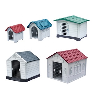 Casa de perro de plástico resistente a la lluvia, casa de perro de lujo para uso al aire libre, tamaño grande, extraíble, con ventana - Product Image 4