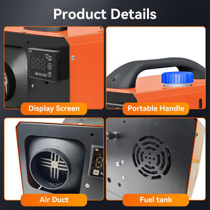 Chauffage d'air pour voiture de camping, de voyage en famille, de camping-car, de camion, de cabine, de camping-car, 12V 24V 8KW, diesel, radiateur, carburant, stationnement - Product Image 2