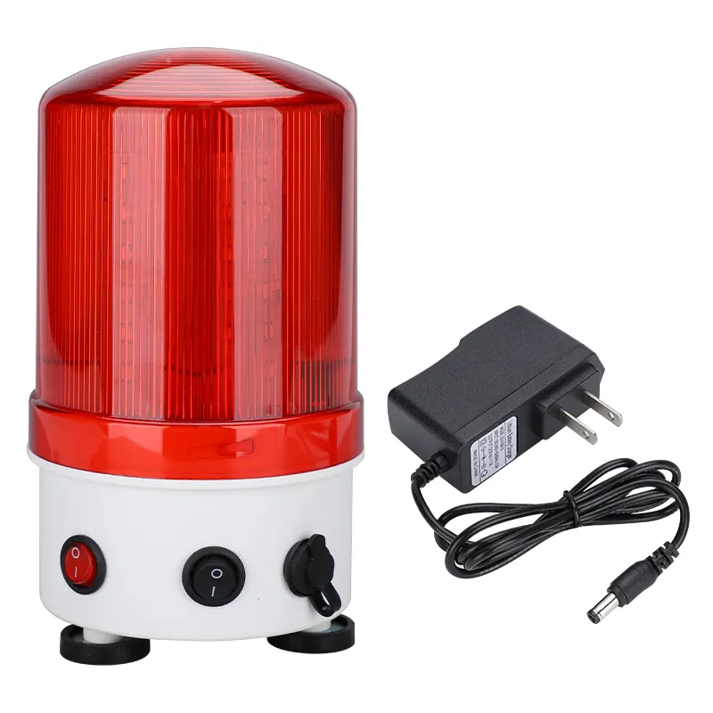Rode Kleur Led Waarschuwingssignaal Licht 12V 24V 110V 220V 380V Elektrische Sirene Alarm Draaiende Waarschuwingslichten
