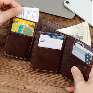 Portefeuille pour homme en cuir pleine fleur de haute qualité, portefeuille bifold en cuir véritable, blocage RFID, porte-cartes fin - Product Image 2
