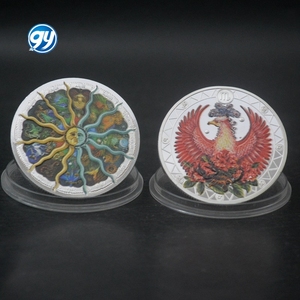 Moneda Conmemorativa Personalizada de las Doce Constelaciones, Dios del Sol y la Luna, Moneda de la Suerte, Color Plateado - Product Image 4
