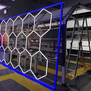 Accesorios de iluminación de potencia de luz de escenario Led hexagonal de suministro al por mayor automático para tienda/garaje - Product Image 1