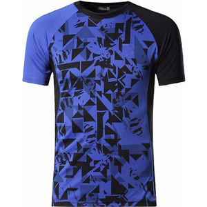 Kaos Jersey Olahraga Tenis Sablon Logo Custom, Bahan Lembut Nyaman, Cepat Kering, Produksi Pabrik Grosir - Product Image 1