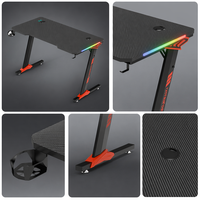 Bureau de travail ergonomique AOR conçu spécifiquement pour les compétitions d'e-sport, effet d'éclairage RVB, robuste et durable
