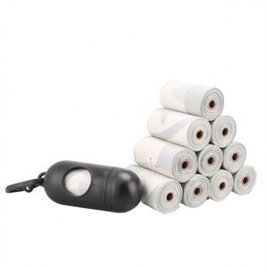 Sacs à déchets personnalisés pour animaux de compagnie, sacs en plastique biodégradables en amidon de maïs pour la collecte des excréments canins avec distributeur - Product Image 1