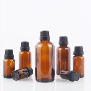 10Ml 15Ml 20Ml 30Ml 50Ml 100Ml Amber Round Glass Essential Oil Dropper Bottle