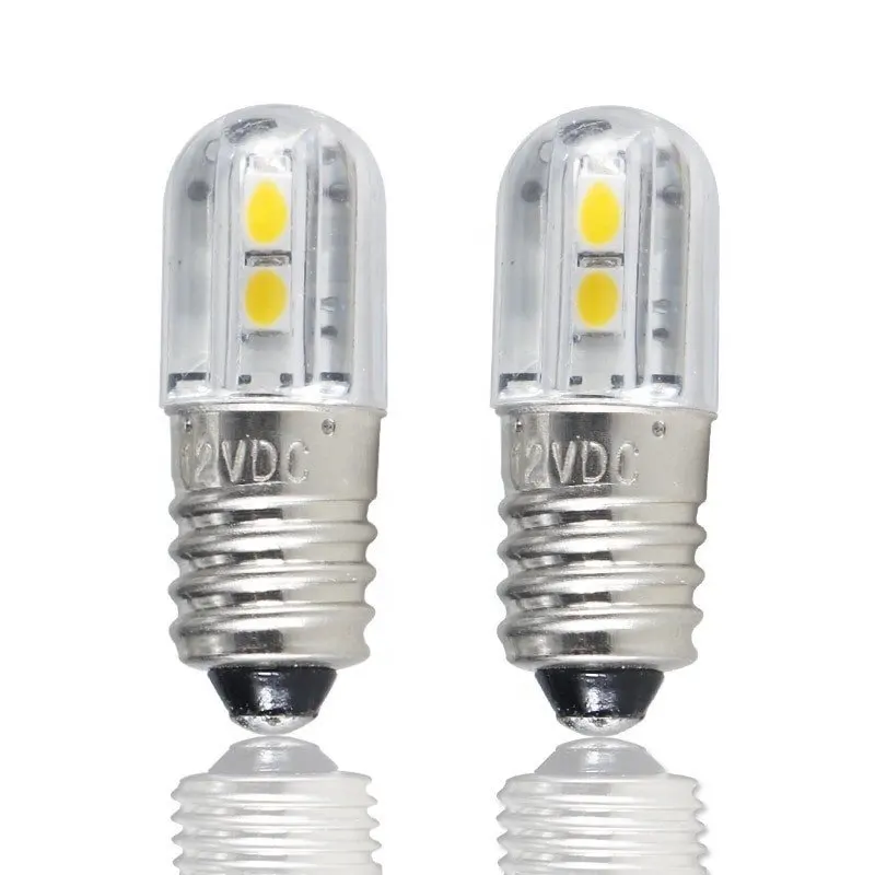 E10 6V 12V 24V 36V 48V LED ampul T3-14 iç ışık E10 BA9S minyatür LED enstrüman ampul