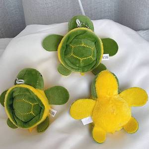 Porte-clés en peluche mignon en forme de petite tortue, figurine de dessin animé douce avec décoration suspendue en forme 3D - Product Image 4