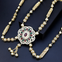 Chaîne de corps ethnique perlée en métal pour mariée, avec sangle d'épaule et de dos, pour mariage, Algérie, Maroc, OEM ODM, vente en gros personnalisée
