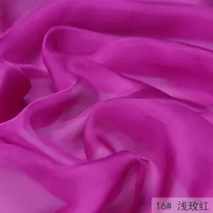 Tela ligera de gasa de seda pura China, color rojo y francés, para bufandas y vestidos, 6mm, 140cm