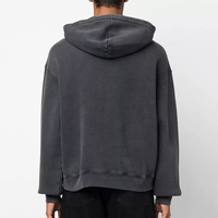 Sweat-shirt à capuche décontracté pour homme, 100 % coton, coupe oversize, épaules tombantes, effet délavé, 460g, vente en gros