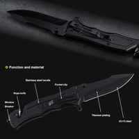 Couteau de survie pliable d'extérieur en acier 3Cr13 personnalisé Hongrui Wholesale, couteau de chasse et de camping, couteau de poche avec manche en acier inoxydable