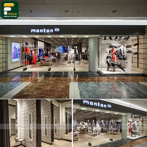 ชั้นวางเสื้อผ้าแฟชั่นสำหรับร้านเสื้อผ้าหรูหรา ตู้ติดผนัง ชั้นวางของ เคาน์เตอร์คิดเงิน กระจกบูติก ตู้เสื้อผ้า - Product Image 5