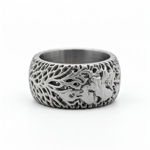 Bague personnalisée gravée sur mesure en métal imprimé en 3D (titanium, aluminium) – Bague statement – Cadeau unique pour elle ou lui - Product Image 3