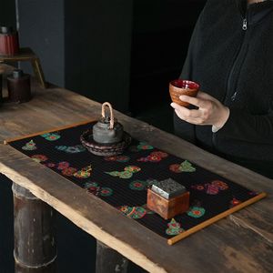 เสื่อชาไม้ไผ่ 30x60 ซม. ลายจีนโบราณ สำหรับตกแต่งโต๊ะพิธีชงชา - Product Image 3
