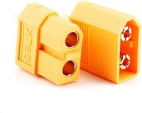 Connecteur de chargeur de batterie Li-ion Vapcell OEM XT30 XT60 XT90 XT60H en cuivre nickelé/plaqué or avec câble en ruban PET Kapton pour batterie 18650