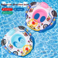 Bouée de sauvetage pour bébé en PVC, anneau de natation gonflable pour enfants, design volant de voiture/bateau