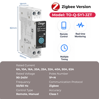 Interruptor de Circuito Inteligente Tuya Zigbee MCB 1P+N para Riel DIN 90-240V 6A-63A con Control Remoto y Temporizador para Iluminación Comercial Chayo