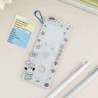 Porte-cartes en acrylique à quatre carrés pour chiot mignon Porte-clés Kpop