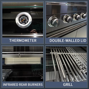 <span class=keywords><strong>Cucina</strong></span> Modulare da Esterno <span class=keywords><strong>in</strong></span> <span class=keywords><strong>Acciaio</strong></span> Inox con Barbecue, Fornello Laterale e Spazio di Stoccaggio per Patio - Product Image 6