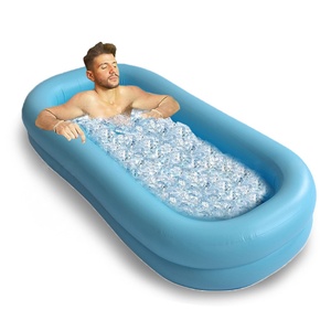 Double Layers <b>Inflatable</b> <b>Bath</b> Tub Medical Bed Shower <b>Bath</b> for Old People - Product Image 6
