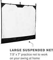Filet d'entraînement portable pour baseball/softball avec cadre durable à montage rapide pour une utilisation en intérieur/extérieur et tous les niveaux de compétence