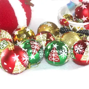 6厘米圣诞树装饰品圣诞和球形树装饰品内部塑料节日装饰