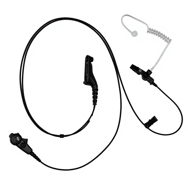 Professional Acoustic Air Tube Earpiece M5 PTT Mic Headset for Walkie Talkie Two Way Radio Security
