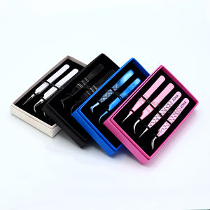 Pince à cils en acier inoxydable de volume russe léger de marque privée personnalisée outils d'extensions de cils pointus - Product Image 2