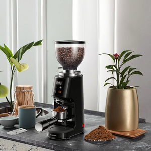 Kommerzielle Elektrische Kaffeemühle mit Edelstahlklingen, 250g Kapazität, Touch-Steuerung, Einstellbar, Italienischer Stil, Kunststoff, für Auto und Hotel - Product Image 3