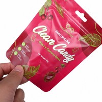 Sachets d'emballage alimentaire mats personnalisés à fond plat avec fenêtre frontale pour snacks, bonbons, biscuits, mélanges de noix et amandes