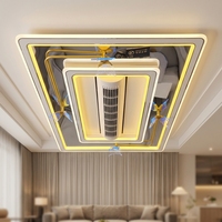 Ventilateur de plafond encastré intelligent à LED avec télécommande, design moderne, décoration papillon, pour chambre ou hôtel