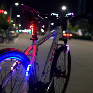 เทียนจ้าวไฟท้ายจักรยานแบบชาร์จไฟได้ผ่าน USB ไฟ LED กันน้ำสำหรับขี่กลางคืน ไฟนิรภัย อุปกรณ์เสริมสำหรับจักรยานเสือภูเขา - Product Image 4