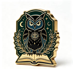 Custom Enamel Metal Lapel <b>Pin</b> Owl <b>Badge</b> Gold Plated Irregular Emblem for Caps Bags Gift Souvenir - Product Image 2