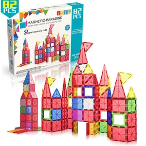 15-100Pcs blocchi magnetici di design giocattoli magnetici fai da te di grandi dimensioni che tirano blocchi magnetici giocattoli assemblati per regali per bambini